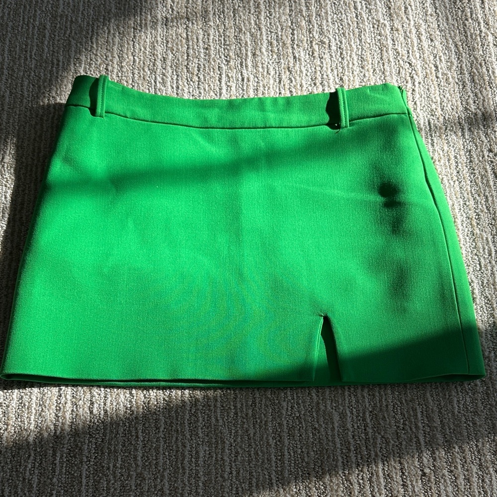 Zara green mini skirt small
